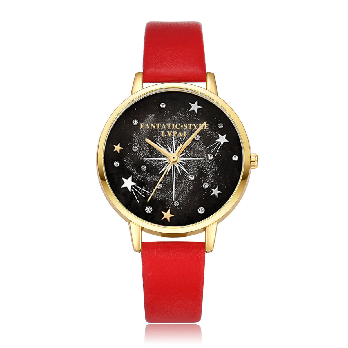 Conjunto combinado de pulsera y reloj para mujer con diseño de cielo estrellado