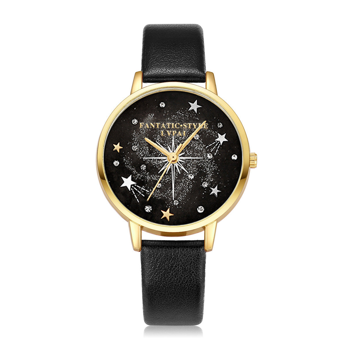 Conjunto combinado de pulsera y reloj para mujer con diseño de cielo estrellado