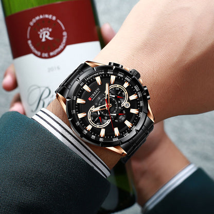 Multifunctional waterproof quartz watch