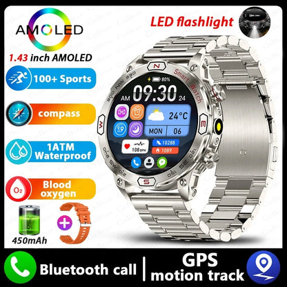 Reloj inteligente con pantalla HD AMLOED, llamadas por Bluetooth y reloj deportivo