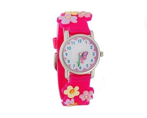 Reloj de silicona con dibujos animados para niños.
