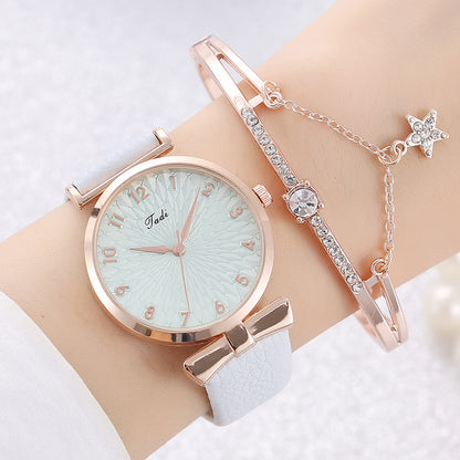 Reloj para mujer, nuevo conjunto de relojes, moda, producto de drenaje literal, conjunto de pulsera, reloj