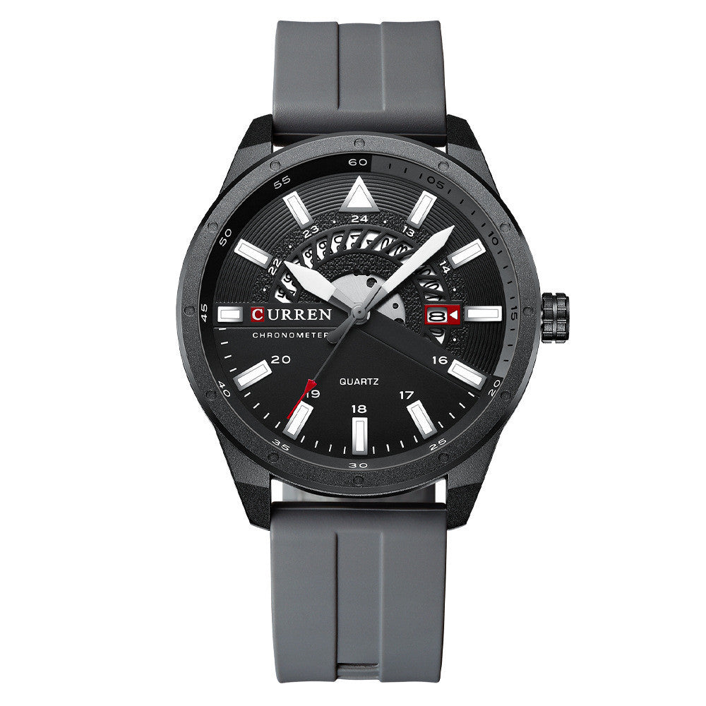 Reloj de cuarzo con cinta informal de moda para hombre