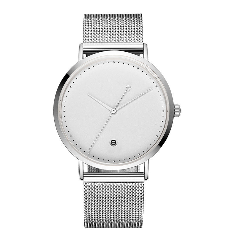 Reloj de cuarzo con esfera en blanco