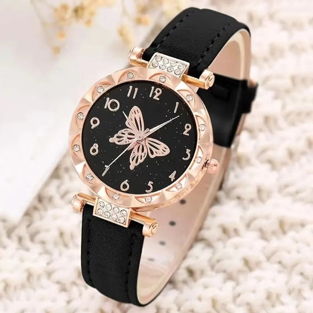 Conjunto de reloj de cuarzo sencillo para mujer