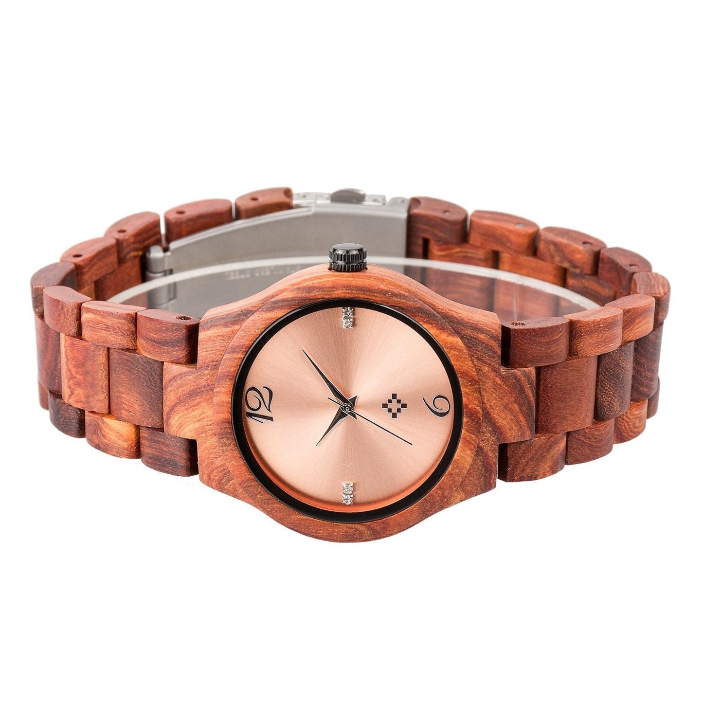 Reloj de movimiento de cuarzo de moda informal de madera