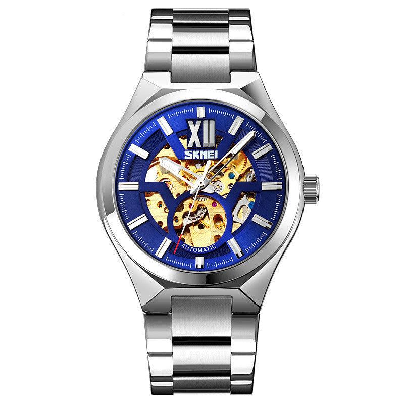 Moment Beauty Fashion Automatic Mechanical Watch Waterproof Hollow Through Bottom