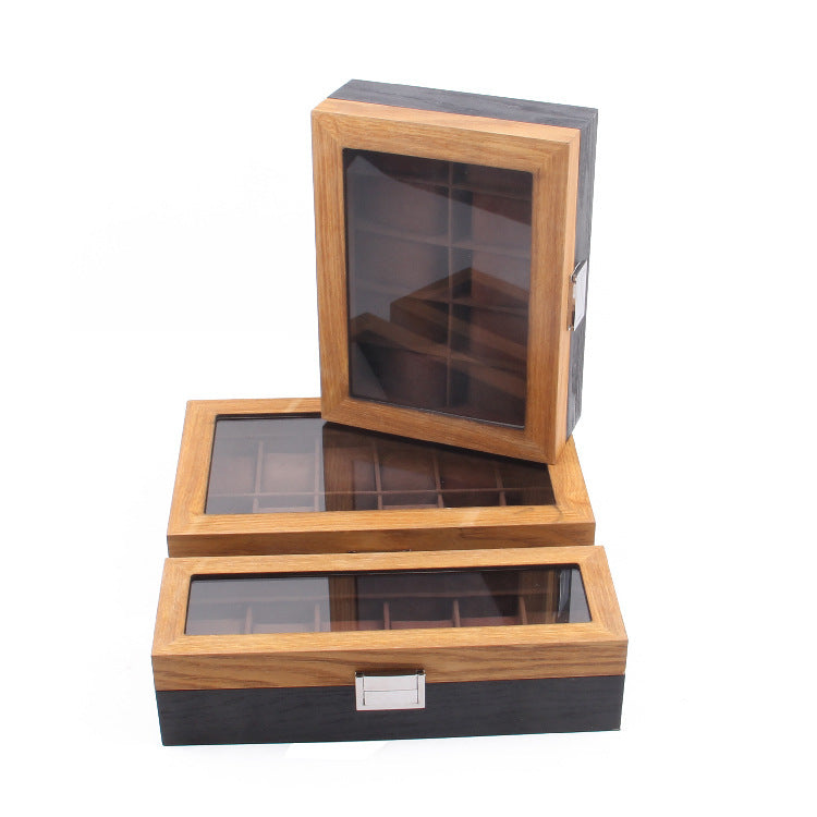 Double Color Wooden Watch Display Box