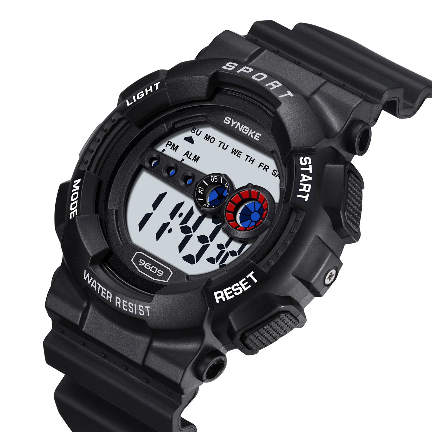 Reloj deportivo para exteriores para hombre, resistente al agua, multifunción, alarma, pantalla grande