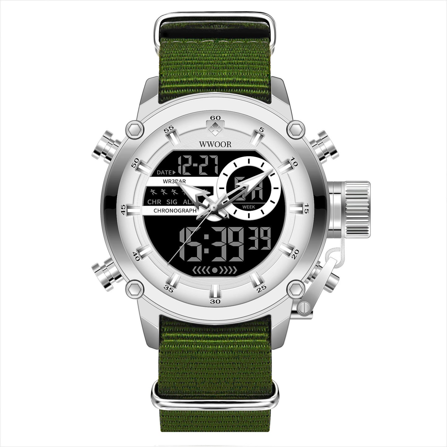 Nylon Strap Men's Waterproof Quartz Watch