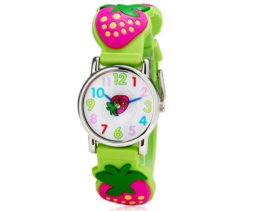 Reloj de silicona con dibujos animados para niños.