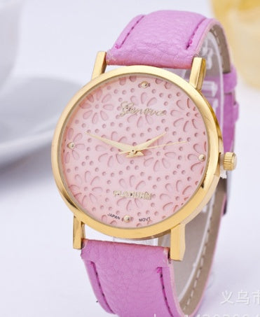 Reloj de pulsera con flores de Ginebra