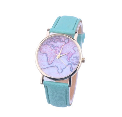 Reloj con mapa de China, reloj con mapa del mundo, reloj con cinturón popular para estudiantes