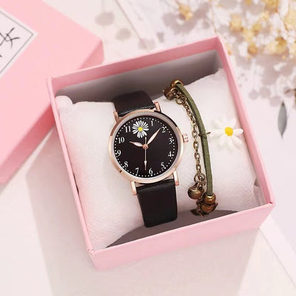 Reloj de niña Little Daisy, estilo Mori, estilo universitario, estilo artístico retro de Hong Kong, reloj para mujer estudiante