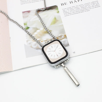 Collar de reloj con correa para colgar con plumas