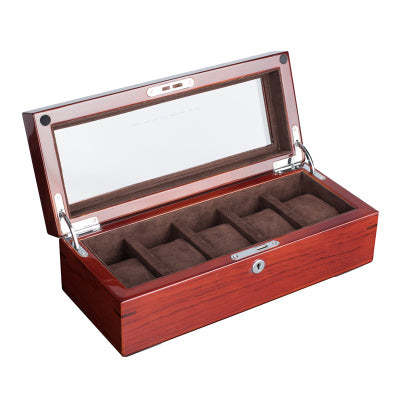 Rosewood Solid Wood Skylight Watch Box Mechanical Watch Storage Box