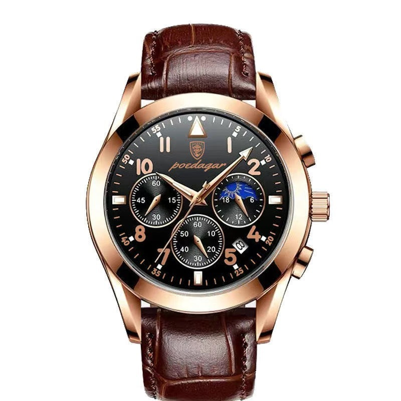 Reloj multifunción para hombre, resistente al agua y luminoso.