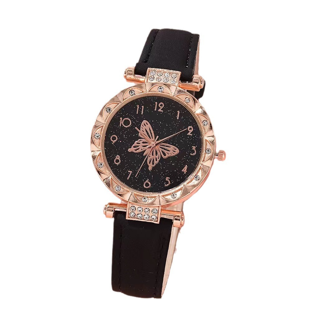 Conjunto de reloj de cuarzo sencillo para mujer