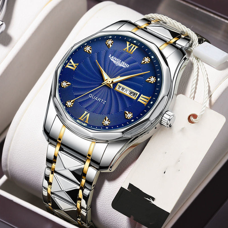 Nuevo reloj de moda para hombre, resistente al agua, de acero de tungsteno de alta calidad