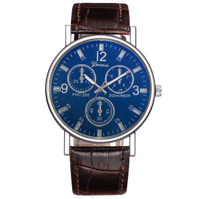 Reloj con correa decorativa de cristal azul claro