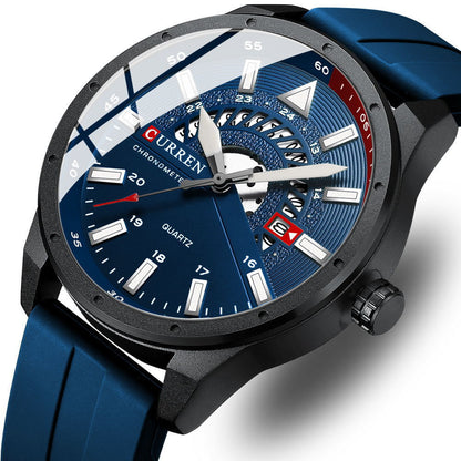 Reloj de cuarzo con cinta informal de moda para hombre