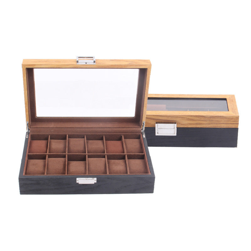 Double Color Wooden Watch Display Box