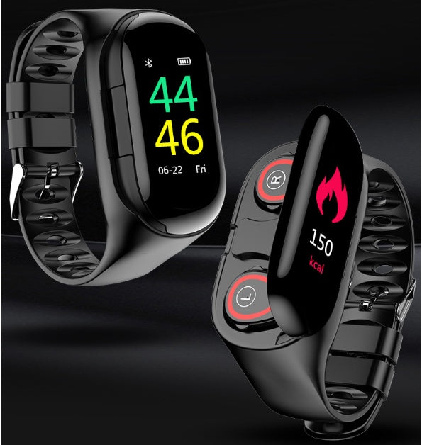 Pulsera reloj con auriculares bluetooth