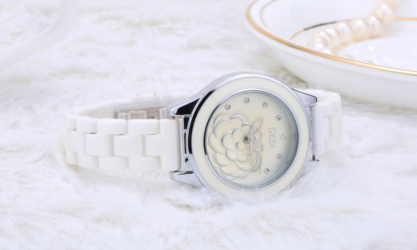 Trendy Fashion Waterproof Ladies Ceramic Watch