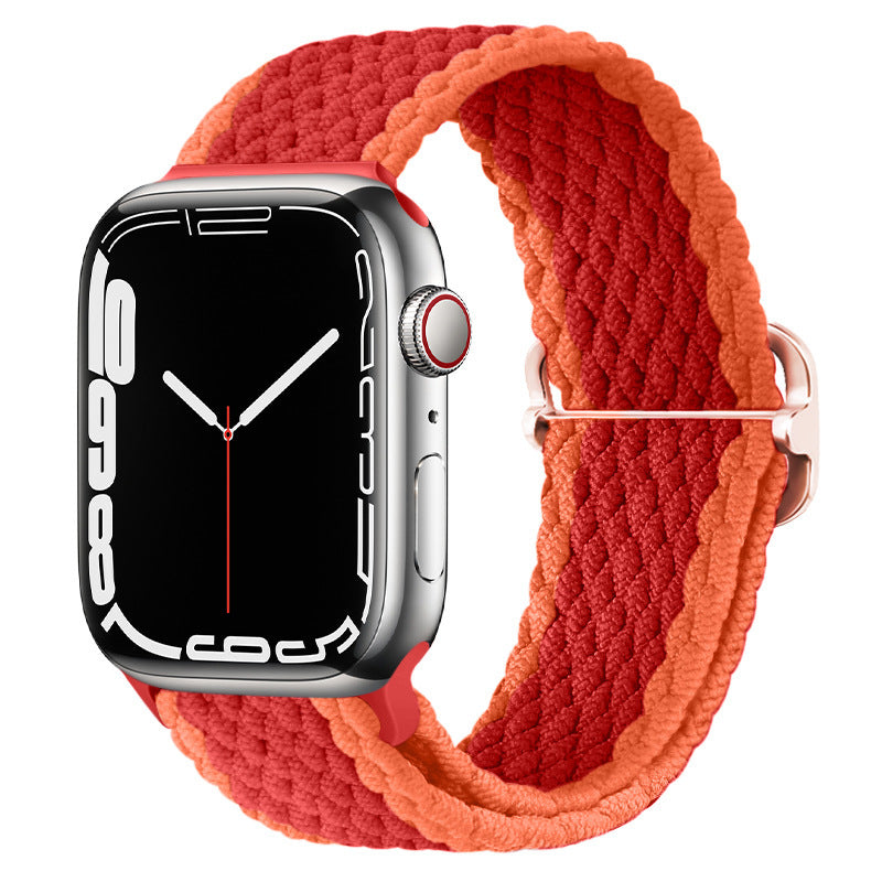 Apple Watch Watchband Adjustable Nylon Braided For Apple Watch7 Strap