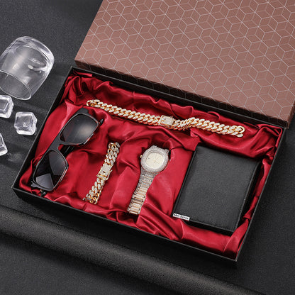 5-piece Men's Watch Gift Box Set