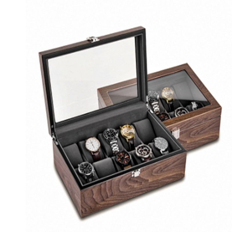 Walnut Watch Storage Organizer Box Simple Household