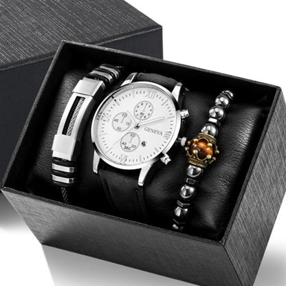 Watch Stainless Steel Bracelet Beaded Suit