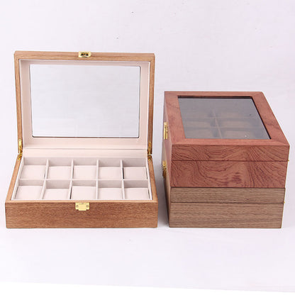 Solid wood 10-digit watch box