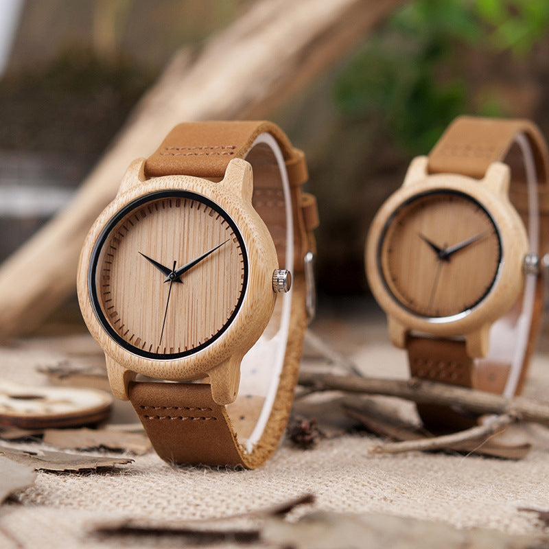 Reloj de madera para parejas de bambú