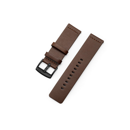 Universal Genuine Leather  Strap Brown Strap Black Buckle