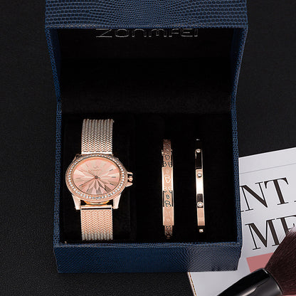 Bracelet watch three-piece gift box set