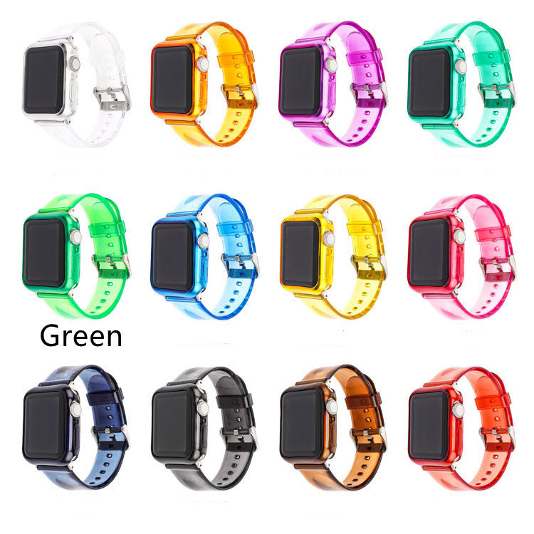 Silicone Solid Color Transparent Strap Case