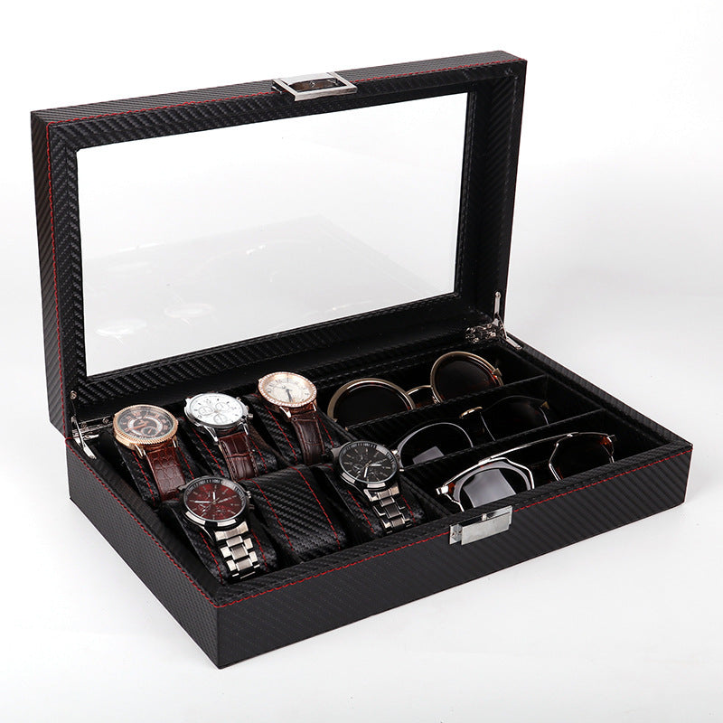 Carbon Fiber Watch Glasses Storage Packaging Box