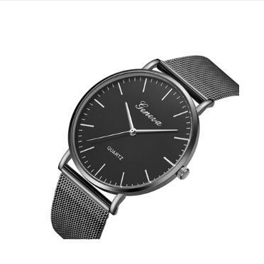 Relojes casuales de moda para mujer y hombre GINEBRA Reloj de pulsera clásico de acero inoxidable y cuarzo para mujer Relojes de pulsera