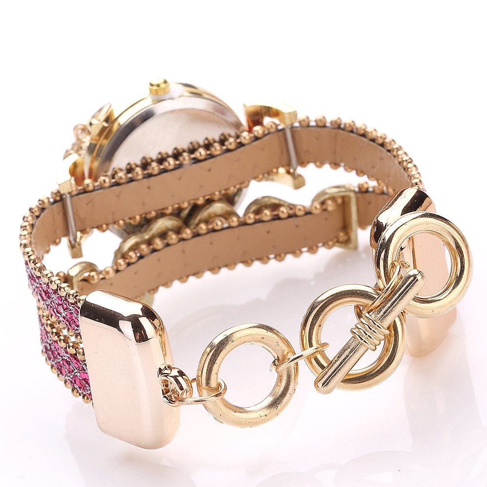 Relojes de pulsera para mujer de la marca FanTeeDa, reloj de diamantes de imitación para mujer, reloj de pulsera de moda para mujer, reloj femenino, regalo