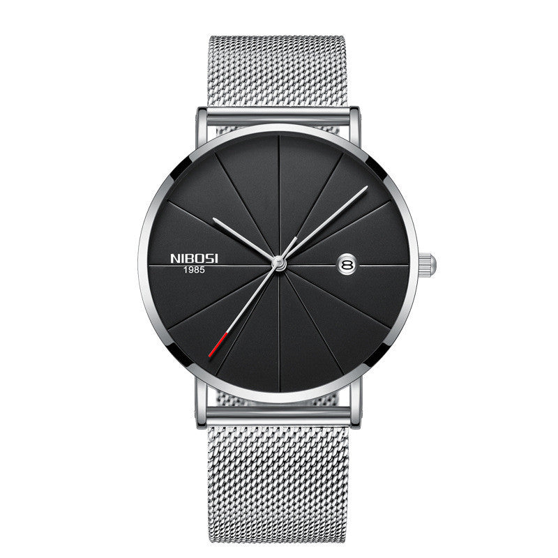 Couple mesh belt casual quartz watch