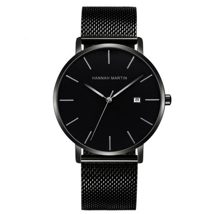 Stainless steel mesh belt quartz watch men