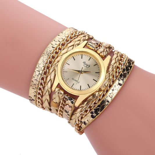 Reloj de mujer con hebilla de aleación