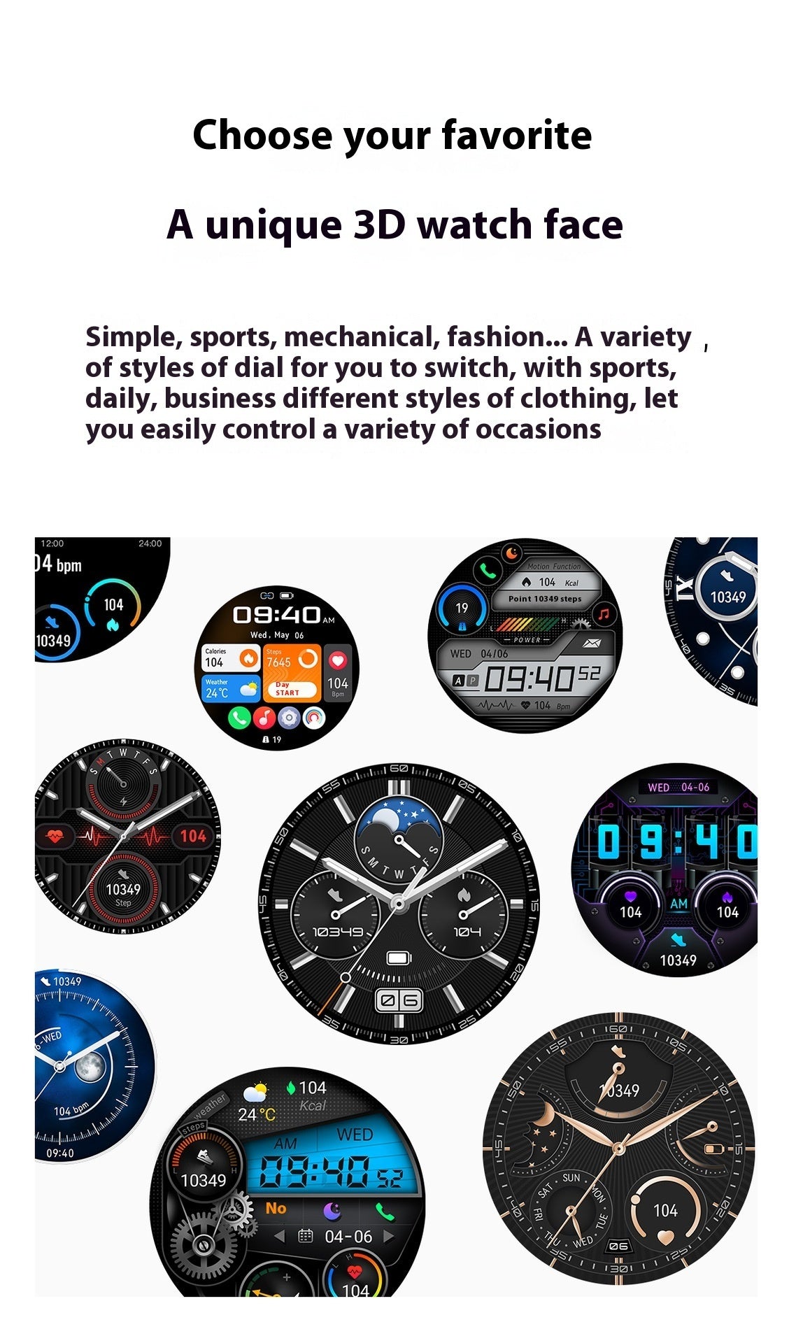 Bluetooth Call Heart Rate Sleep Monitoring Smartwatch