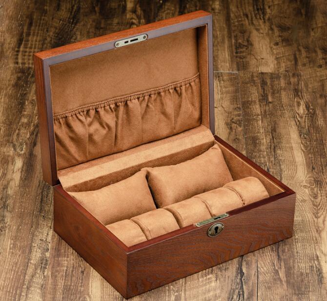 European Style Wooden Watch Bracelet Storage Box