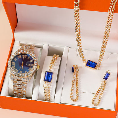 Conjunto de reloj de mujer de moda estilo Ins todo fósforo cuarzo