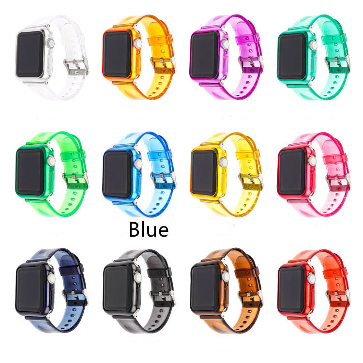 Silicone Solid Color Transparent Strap Case