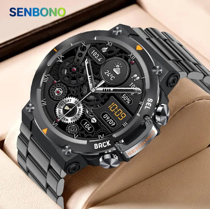 Reloj inteligente MAX18 para hombre, pantalla grande AMOLED de 1,43 pulgadas, llamadas Bluetooth, control de gestos, voz IA, reloj inteligente deportivo para hombre 