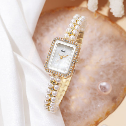 Reloj de cuarzo creativo Shell Pearls para mujer