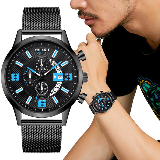 Reloj de moda para hombre con calendario digital grande